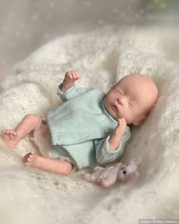 Илюша - миниатюрная кукла младенец 💙👶🏼 (фото 3)