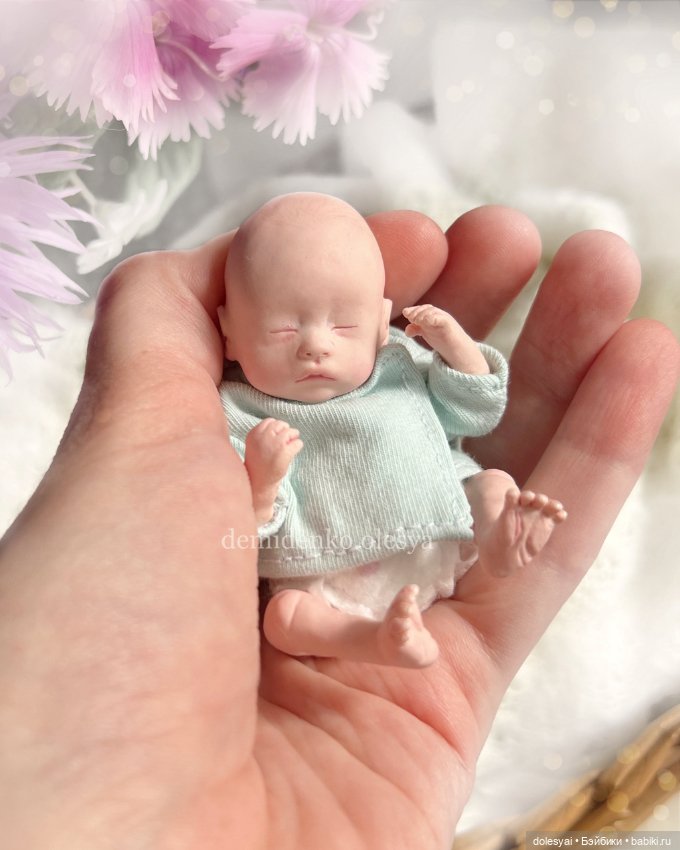 Илюша - миниатюрная кукла младенец 💙👶🏼