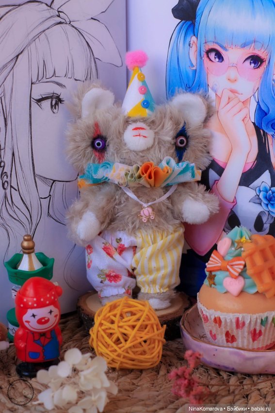 Мишка Crazy Boo Клоун — Авторские мишки Тедди и друзья: фото (фото 5)