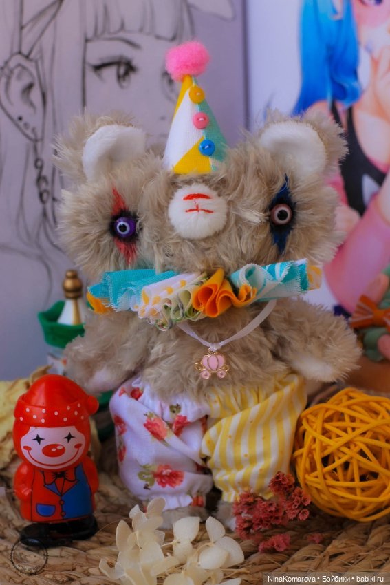 Мишка Crazy Boo Клоун — Авторские мишки Тедди и друзья: фото (фото 4)