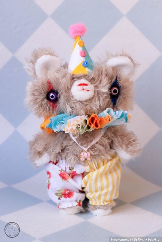 Мишка Crazy Boo Клоун — Авторские мишки Тедди и друзья: фото (фото 3)