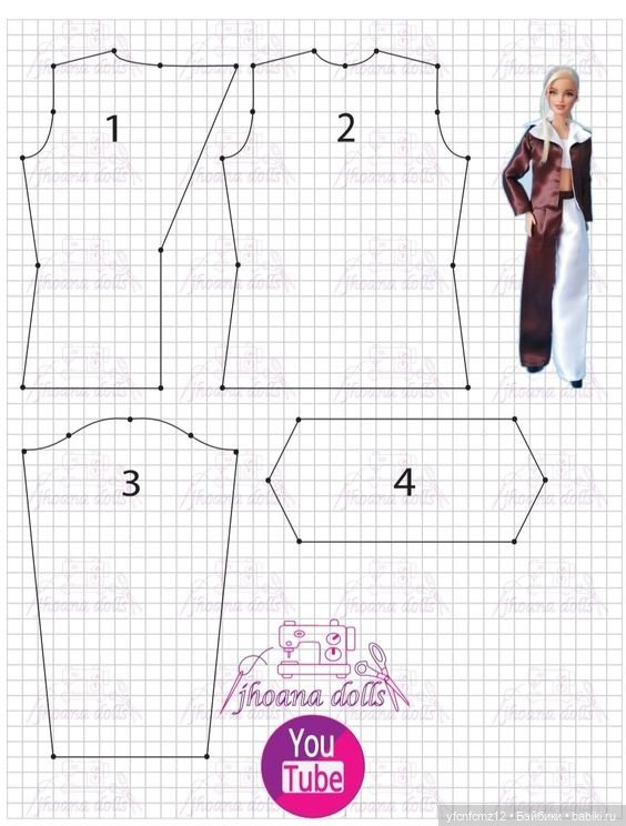 Выкройки для Барби ч.. 2 — Выкройки для Барби и фэшн (фото 7)