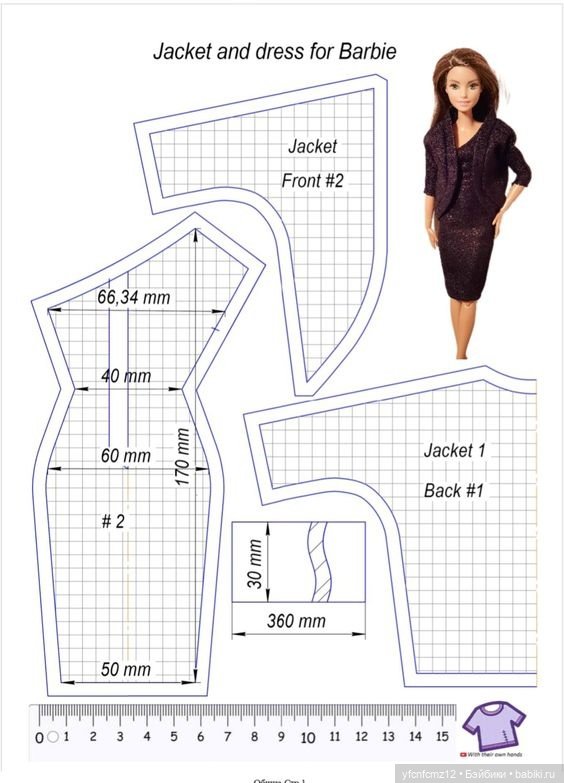 Выкройки для Барби ч.. 2 — Выкройки для Барби и фэшн (фото 6)