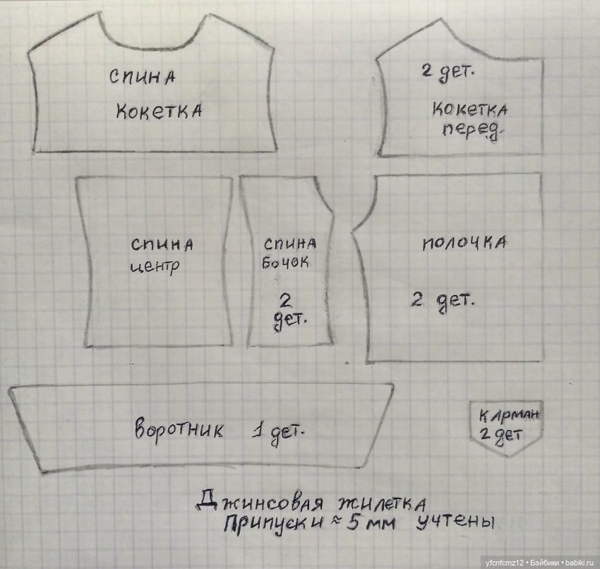 Мини МК 3 для барби Джинсовый комплект