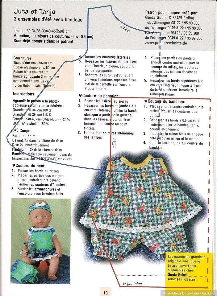 Выкройки для кукол