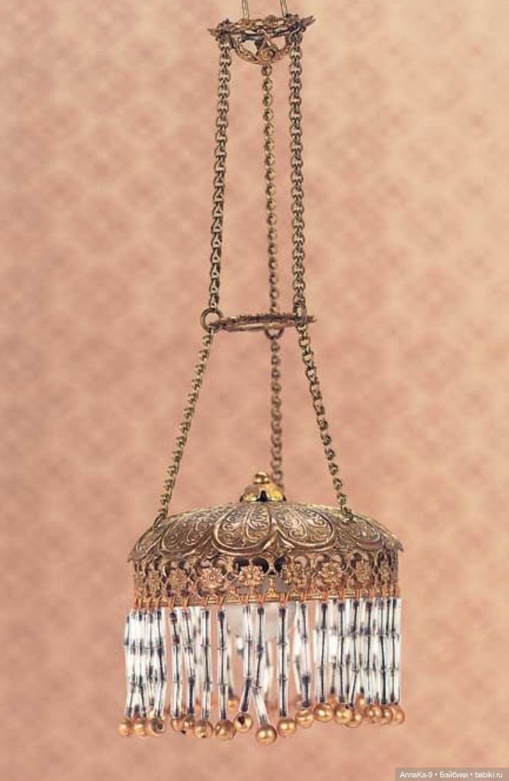 Антикварные люстры, настольные лампы для кукольных интерьеров