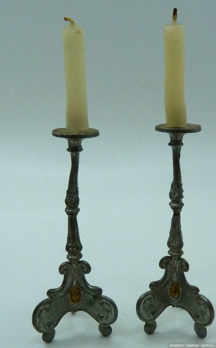 Антикварные люстры, настольные лампы для кукольных интерьеров