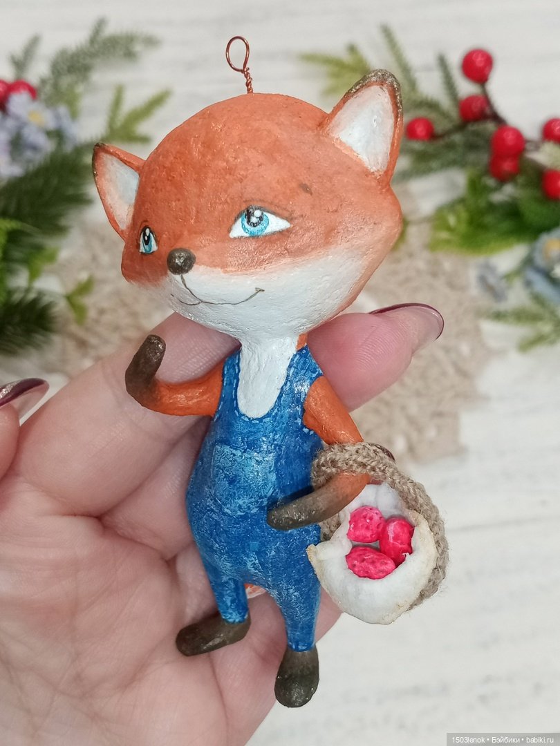 Любитель земляники — Лепка авторских игрушек и папье (фото 5)