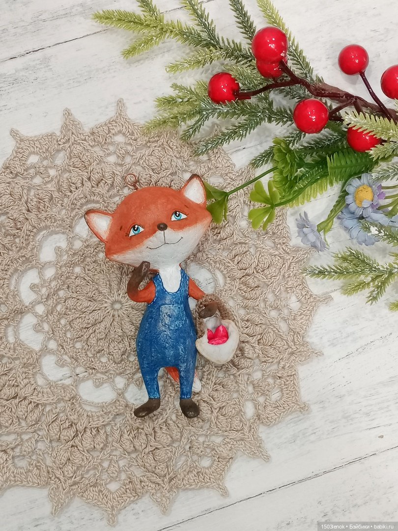 Любитель земляники — Лепка авторских игрушек и папье