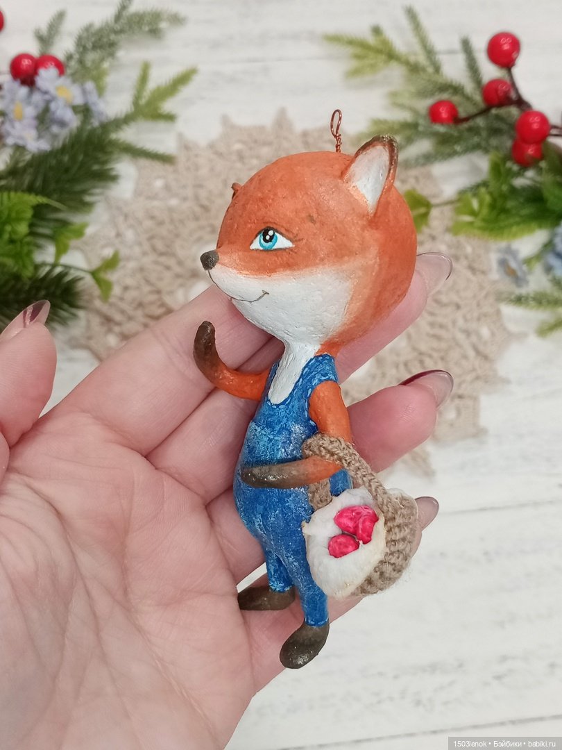 Любитель земляники — Лепка авторских игрушек и папье (фото 3)