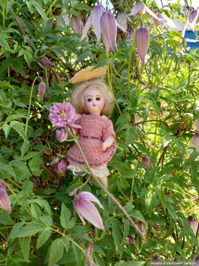 Ли Тигрэ в розовом — Антикварные куклы Mignonette (Миньонетта): карманные