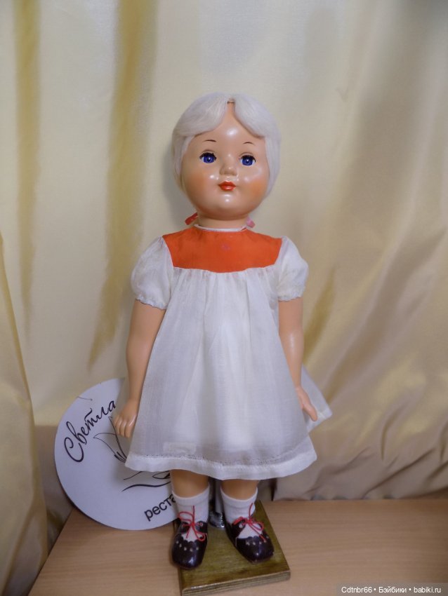 Точечная реставрация куклы Московской фабрики игрушек имени 8 Марта. Леночка