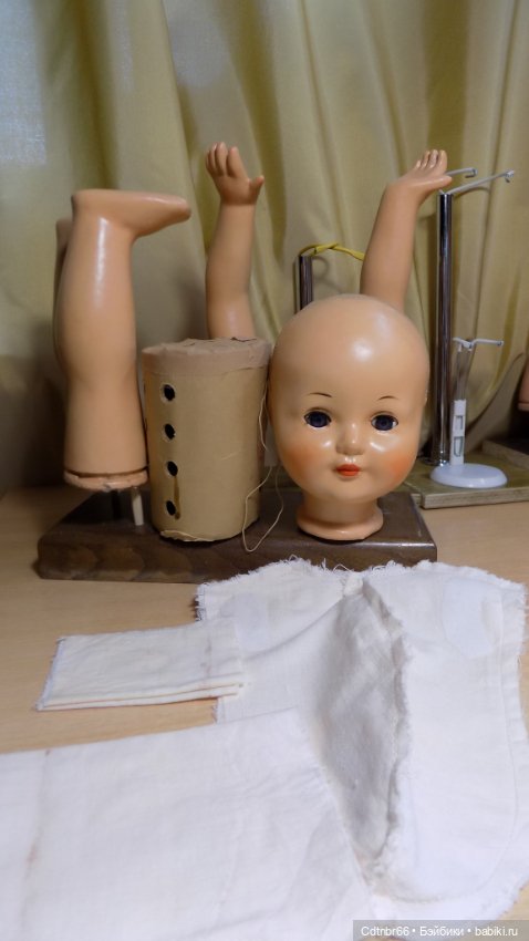 Точечная реставрация куклы Московской фабрики игрушек имени 8 Марта. Леночка