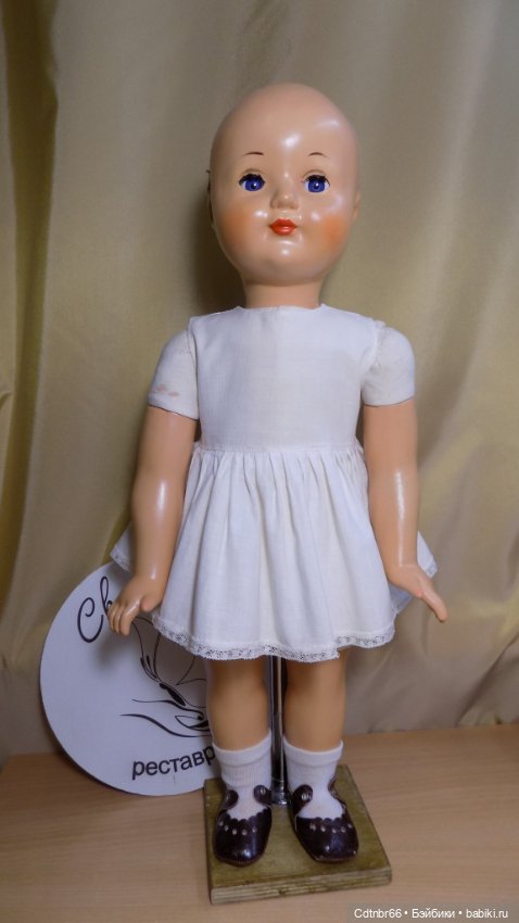 Точечная реставрация куклы Московской фабрики игрушек имени 8 Марта. Леночка