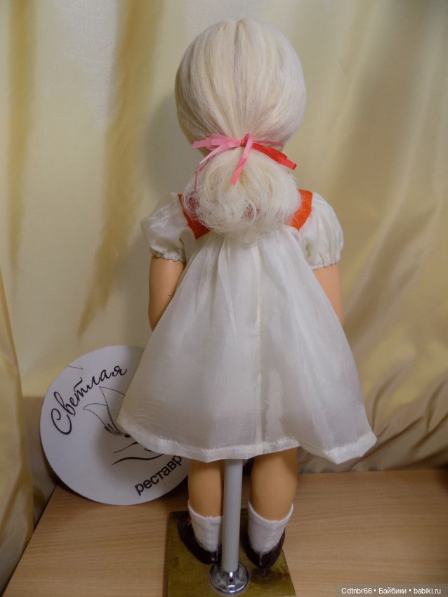 Точечная реставрация куклы Московской фабрики игрушек имени 8 Марта. Леночка