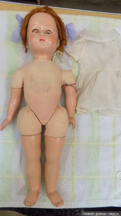 Точечная реставрация куклы Московской фабрики игрушек имени 8 Марта. Леночка