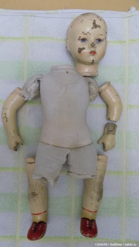 Точечная реставрация куклы Московской фабрики игрушек имени 8 Марта. Леночка