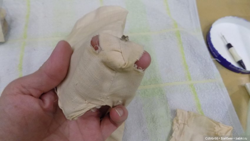 Точечная реставрация куклы Московской фабрики игрушек имени 8 Марта. Леночка