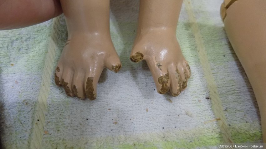 Точечная реставрация куклы Московской фабрики игрушек имени 8 Марта. Леночка