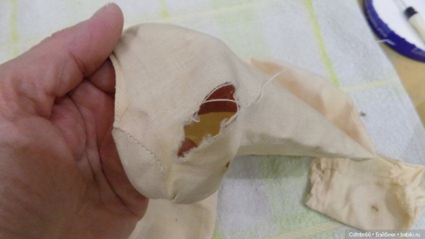 Точечная реставрация куклы Московской фабрики игрушек имени 8 Марта. Леночка