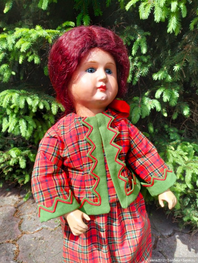 Антикварная деревянная кукла из Франции. Bebe tout en boes (фото 9)