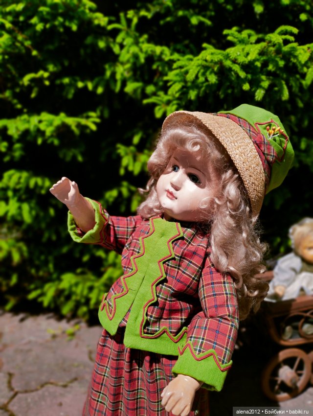 Антикварная деревянная кукла из Франции. Bebe tout en boes (фото 6)