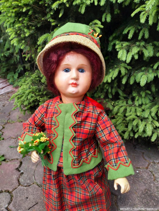 Антикварная деревянная кукла из Франции. Bebe tout en boes