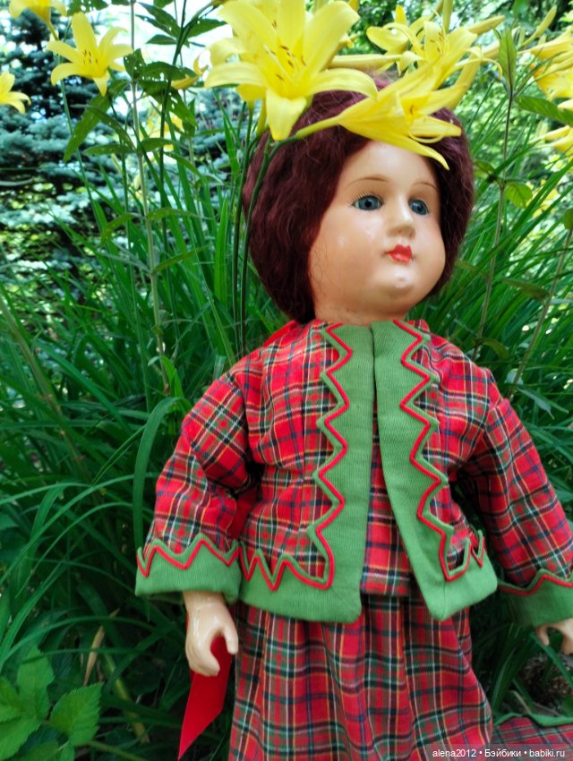 Антикварная деревянная кукла из Франции. Bebe tout en boes