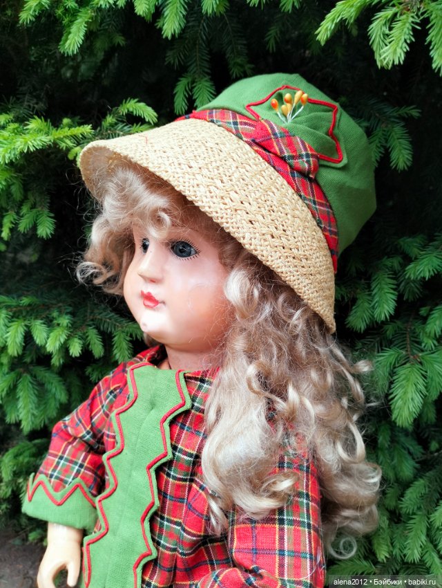 Антикварная деревянная кукла из Франции. Bebe tout en boes