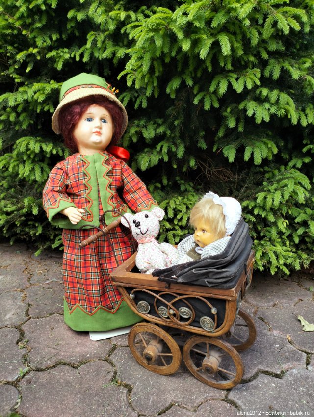 Антикварная деревянная кукла из Франции. Bebe tout en boes (фото 10)