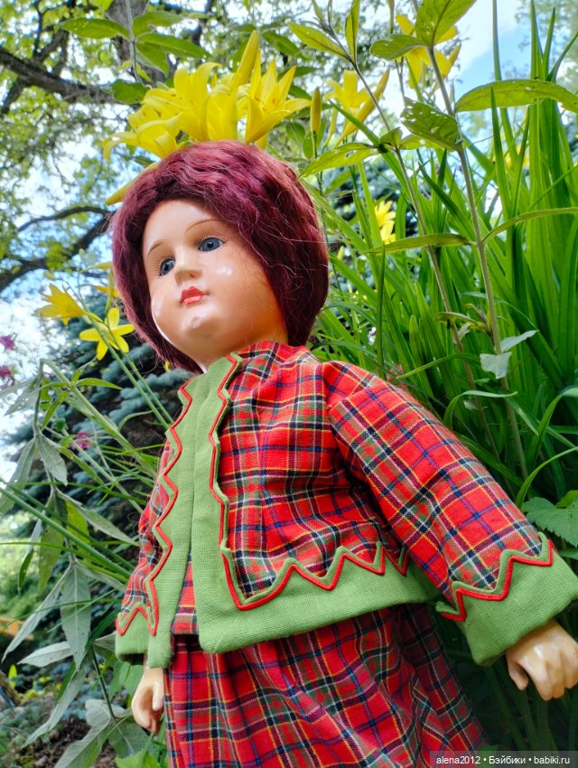 Антикварная деревянная кукла из Франции. Bebe tout en boes