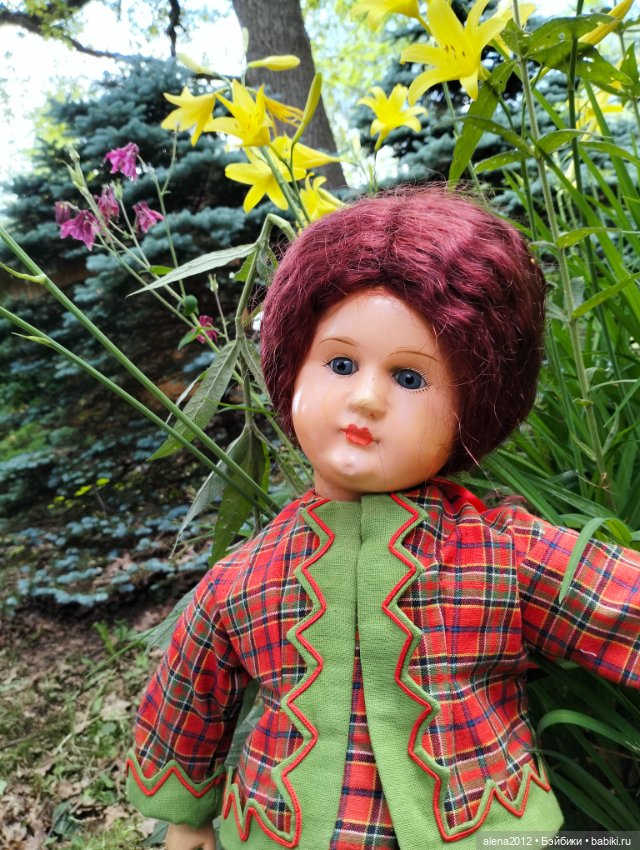 Антикварная деревянная кукла из Франции. Bebe tout en boes