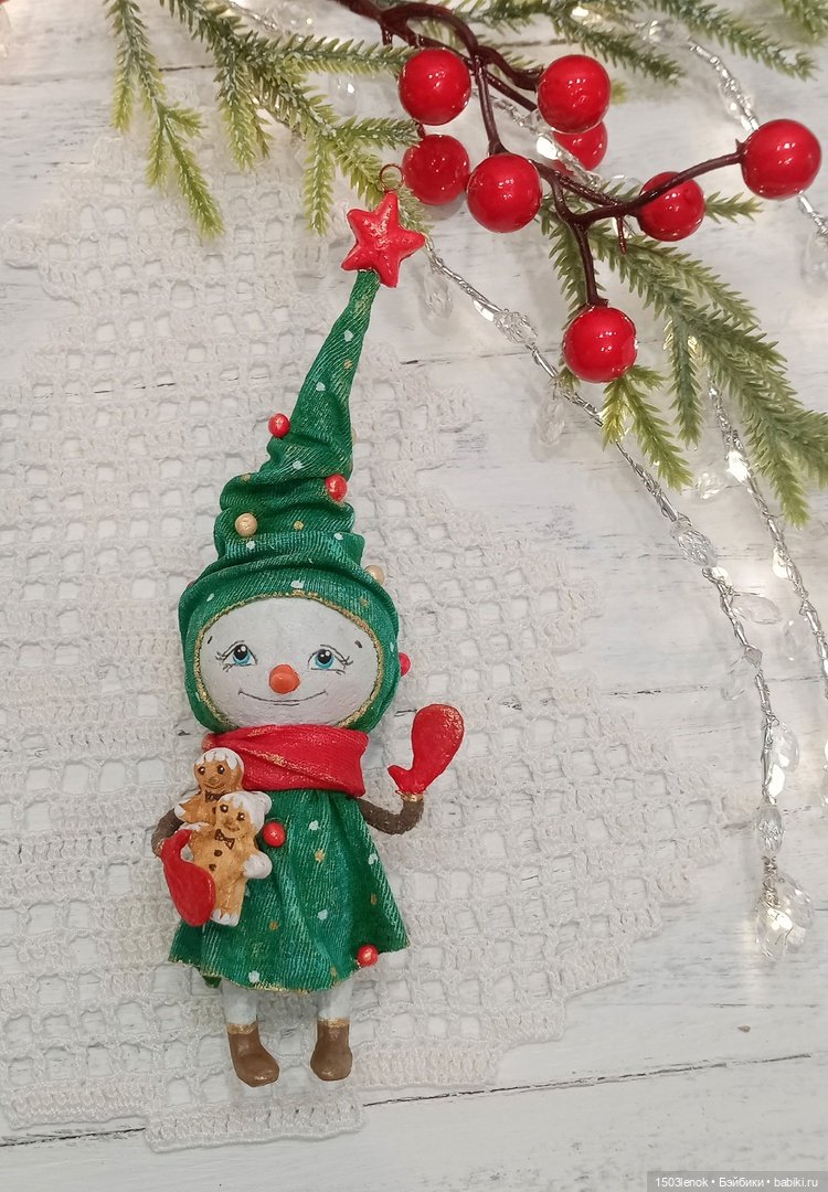 Ёлочки-снеговички — Лепка авторских игрушек и папье