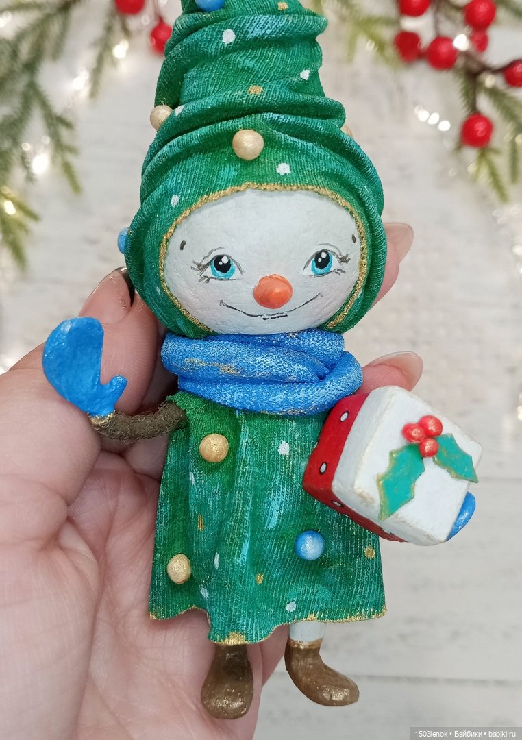 Ёлочки-снеговички — Лепка авторских игрушек и папье