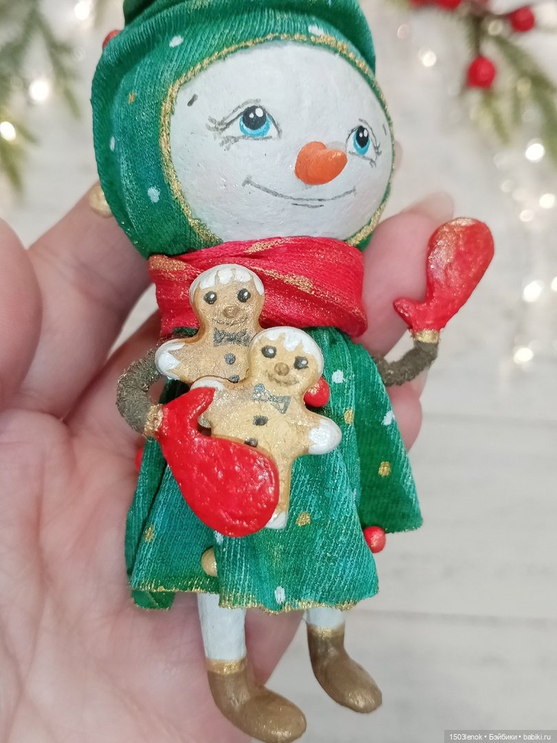 Ёлочки-снеговички — Лепка авторских игрушек и папье