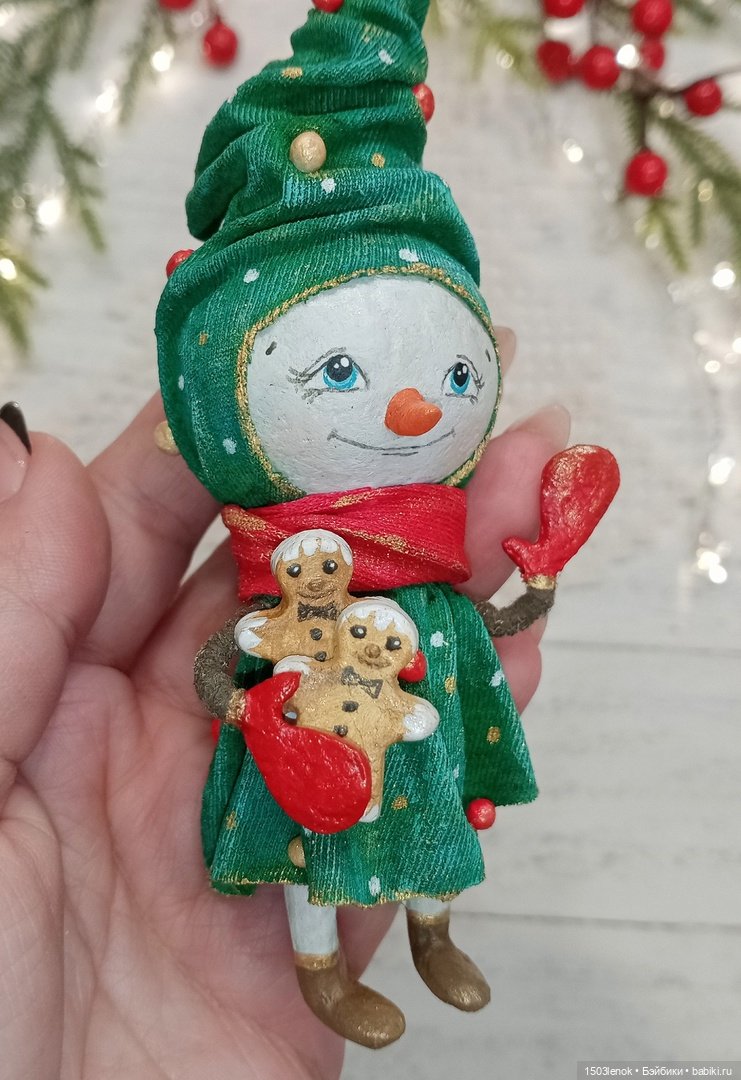 Ёлочки-снеговички — Лепка авторских игрушек и папье