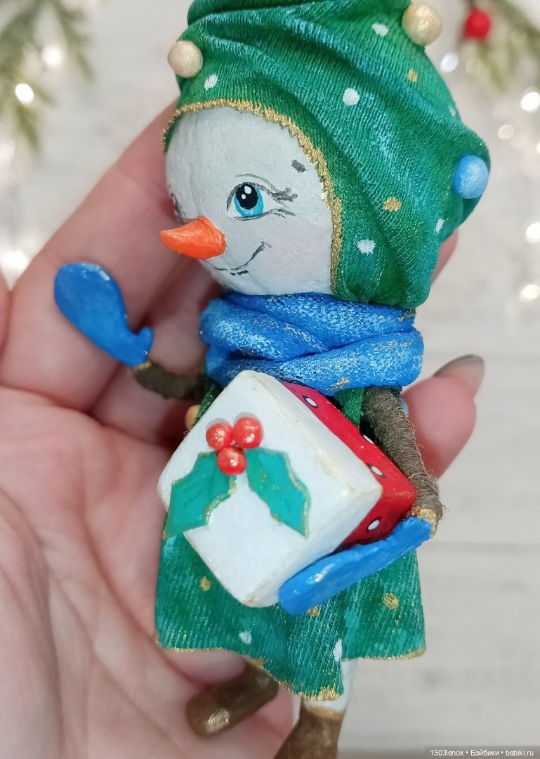 Ёлочки-снеговички — Лепка авторских игрушек и папье