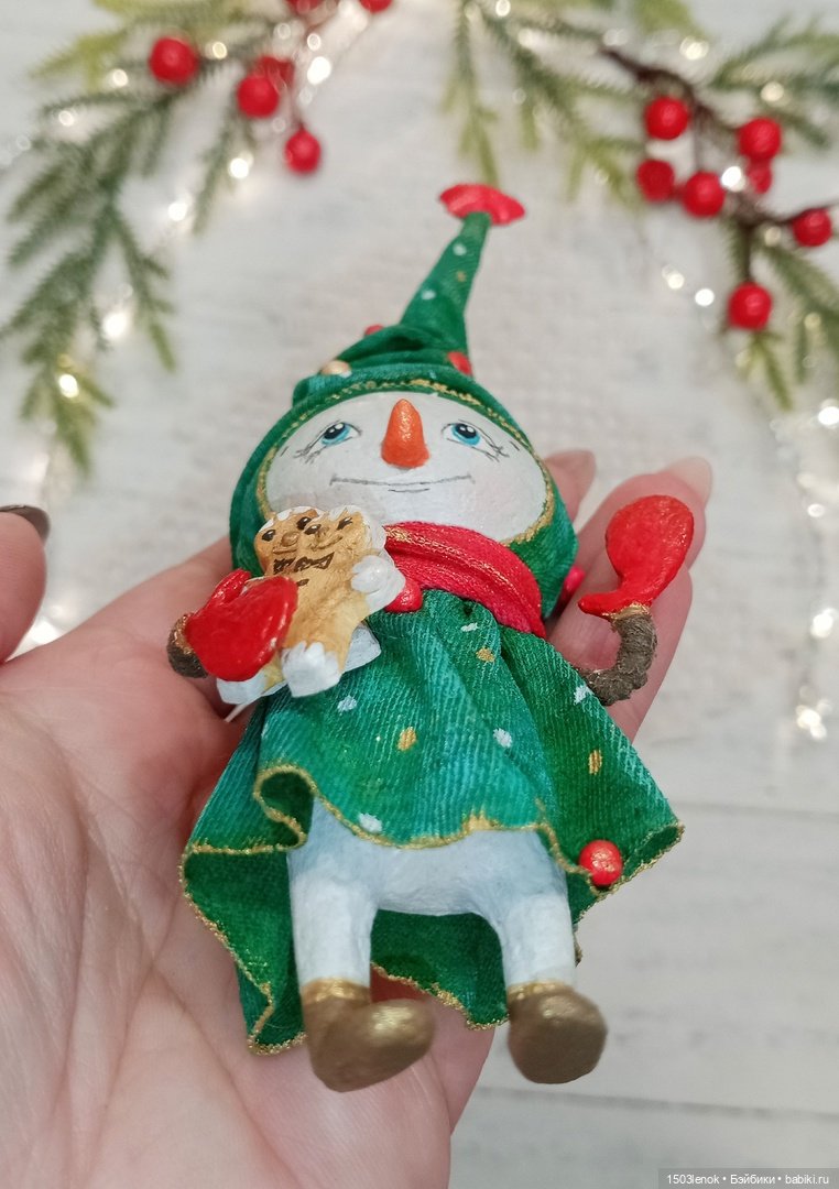 Ёлочки-снеговички — Лепка авторских игрушек и папье