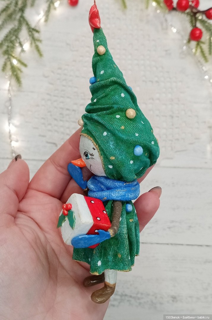 Ёлочки-снеговички — Лепка авторских игрушек и папье