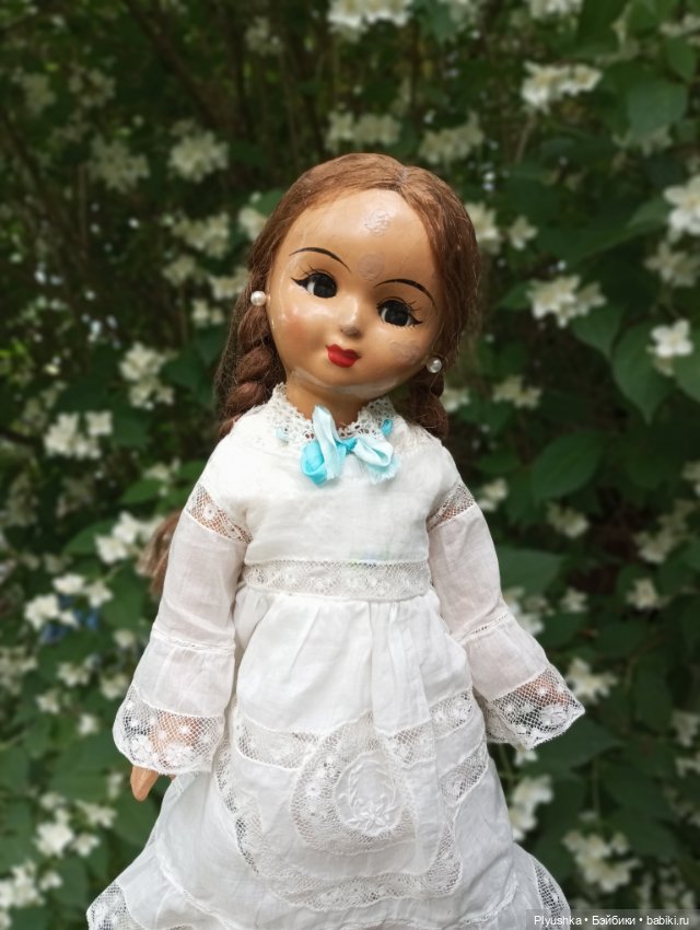 Валюша и белые цветы — Советские винтажные куклы (СССР): Ленигрушка (фото 3)