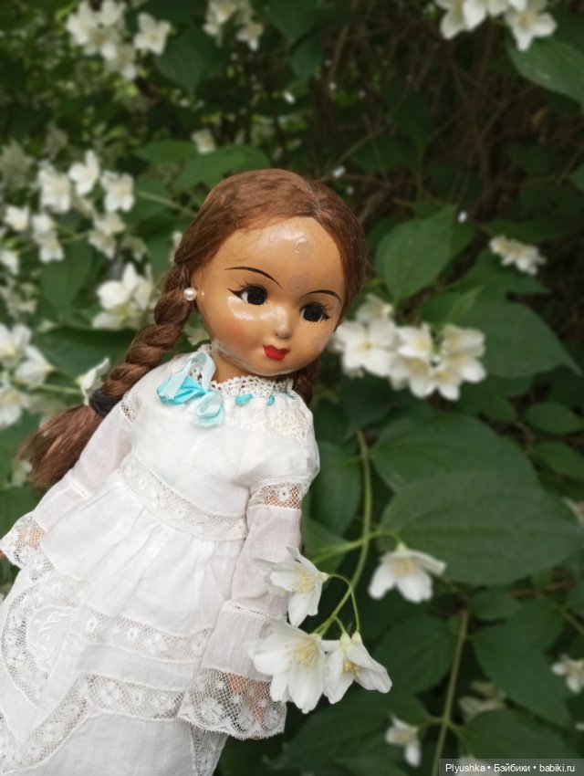 Валюша и белые цветы — Советские винтажные куклы (СССР): Ленигрушка (фото 5)