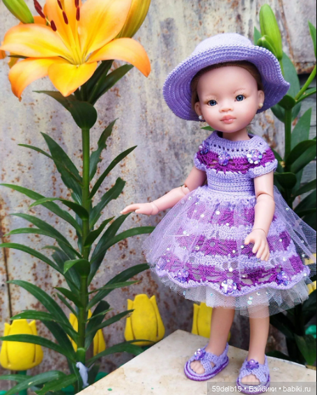 Лёгкое ажурное платье крючком для паолочки с узором "Лилия" (фото 9)