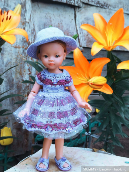 Лёгкое ажурное платье крючком для паолочки с узором "Лилия" (фото 10)