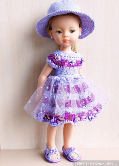 Лёгкое ажурное платье крючком для паолочки с узором "Лилия" (фото 5)