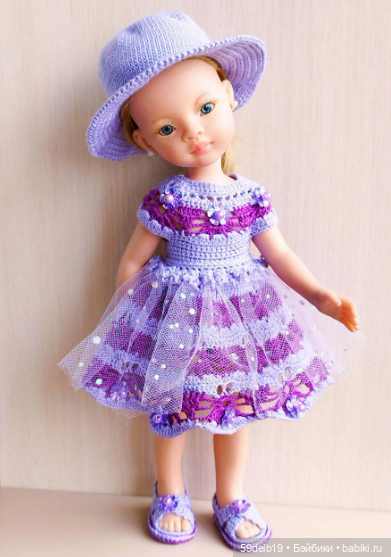 Лёгкое ажурное платье крючком для паолочки с узором "Лилия"