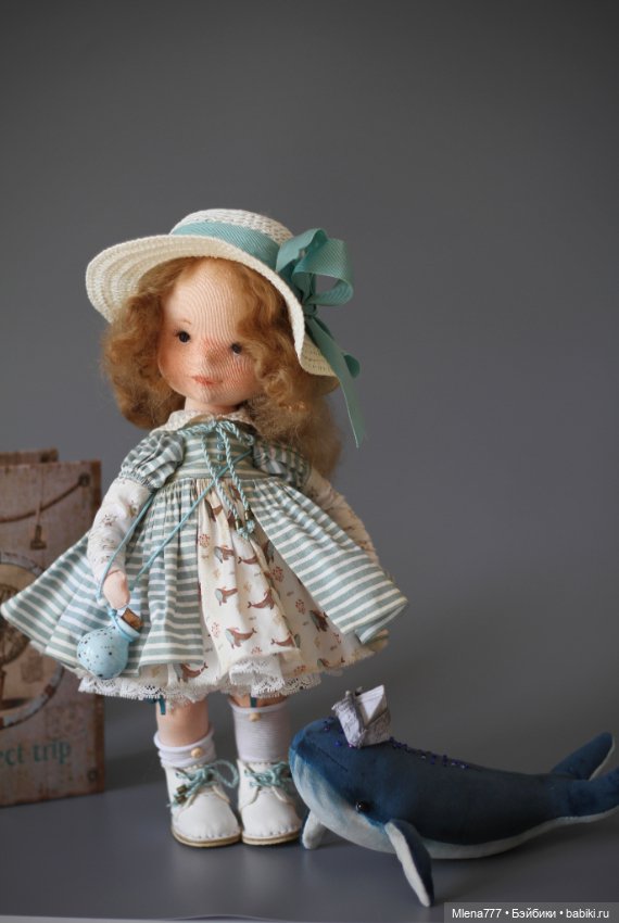 Девочка и кит — Авторские текстильные куклы: Вальдорфские