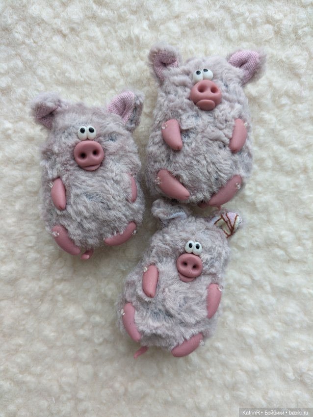 Хрюшки. Брошки — Авторские мишки Тедди и друзья: фото