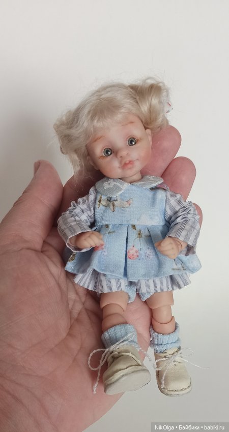 Голубое платье — Авторские шарнирные куклы своими руками: лепка (фото 5)