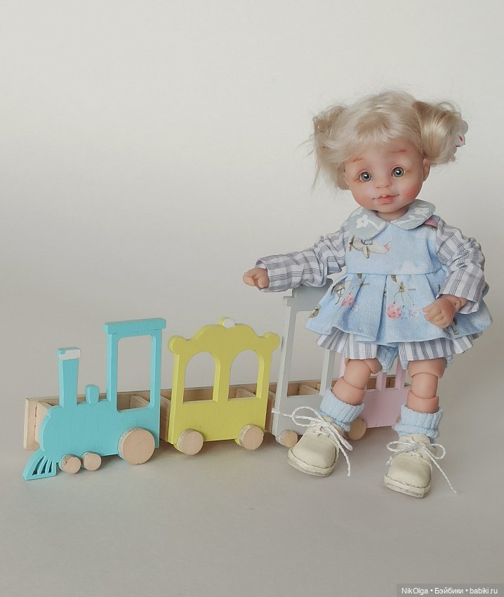 Голубое платье — Авторские шарнирные куклы своими руками: лепка