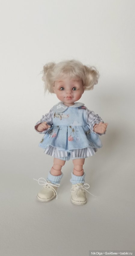 Голубое платье — Авторские шарнирные куклы своими руками: лепка (фото 6)